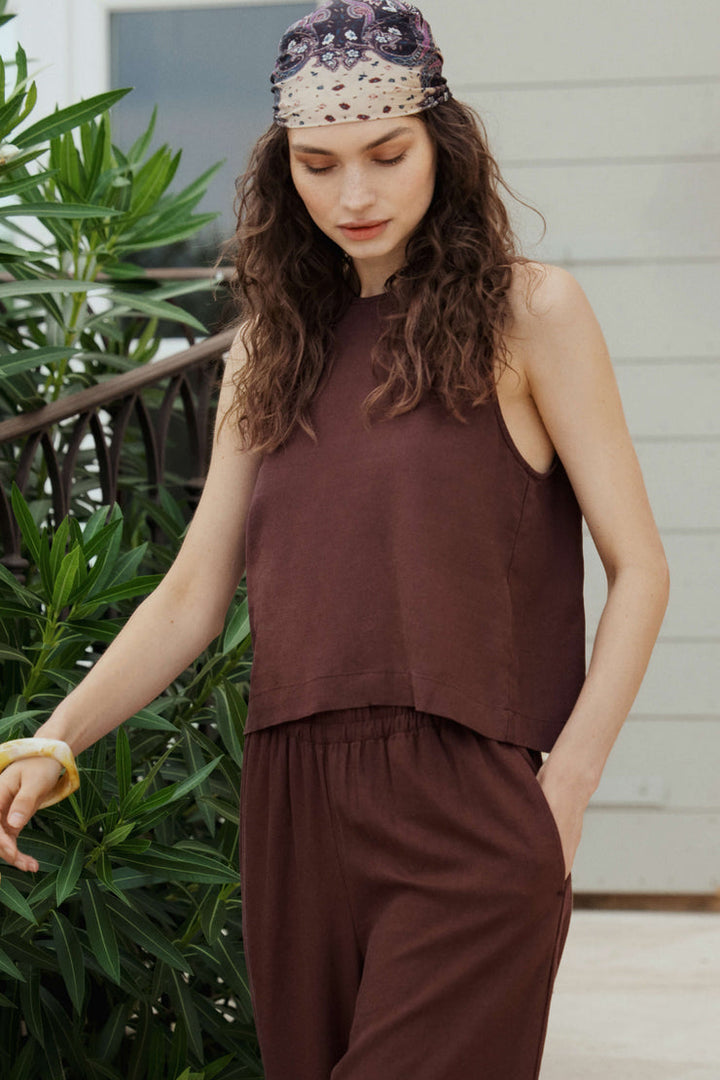 Z SUPPLY Sloane Linen Tank-The Shop Laguna Beach