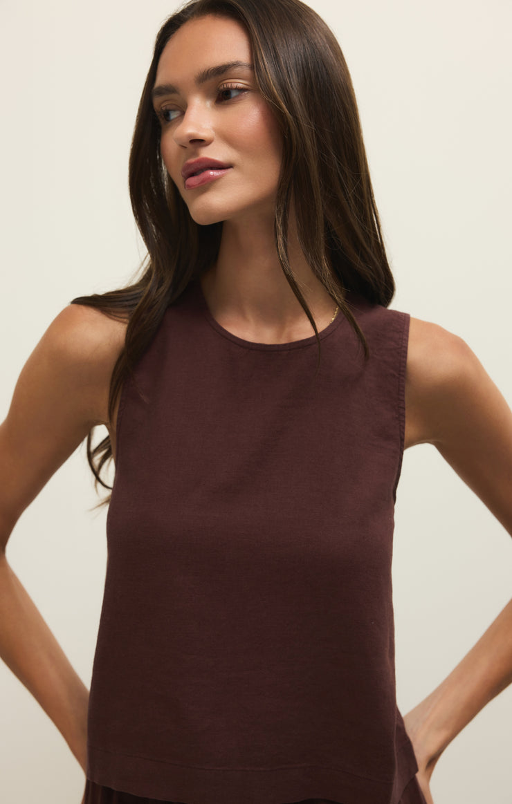Z SUPPLY Sloane Linen Tank-The Shop Laguna Beach