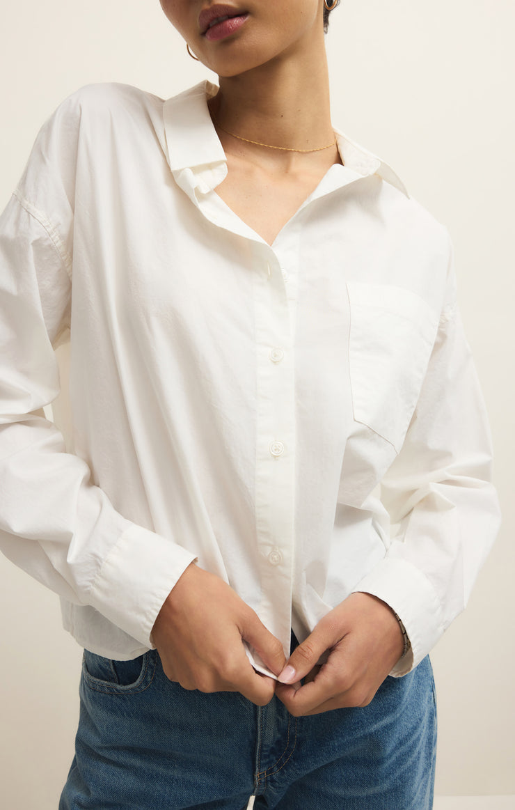 Z SUPPLY Lisette Poplin Shirt-The Shop Laguna Beach
