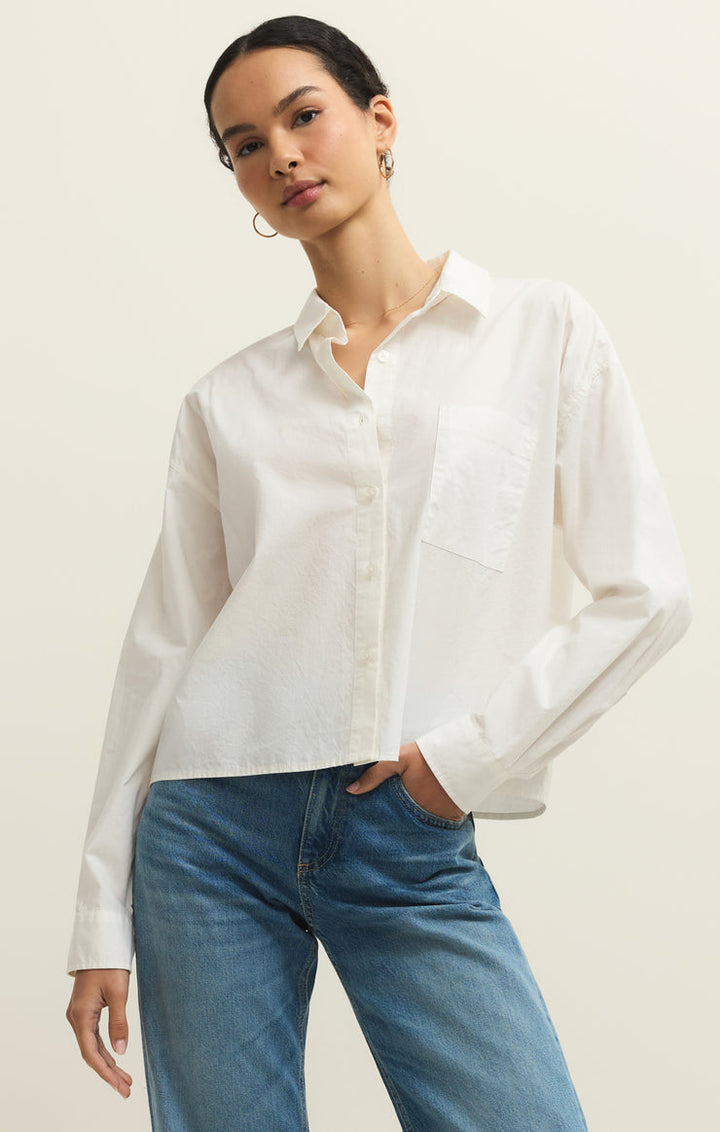 Z SUPPLY Lisette Poplin Shirt-The Shop Laguna Beach