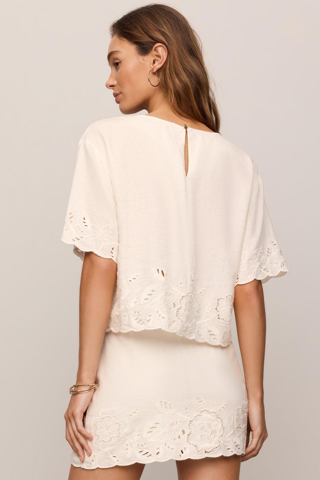 Z SUPPLY Daya Embroidered Linen Skirt