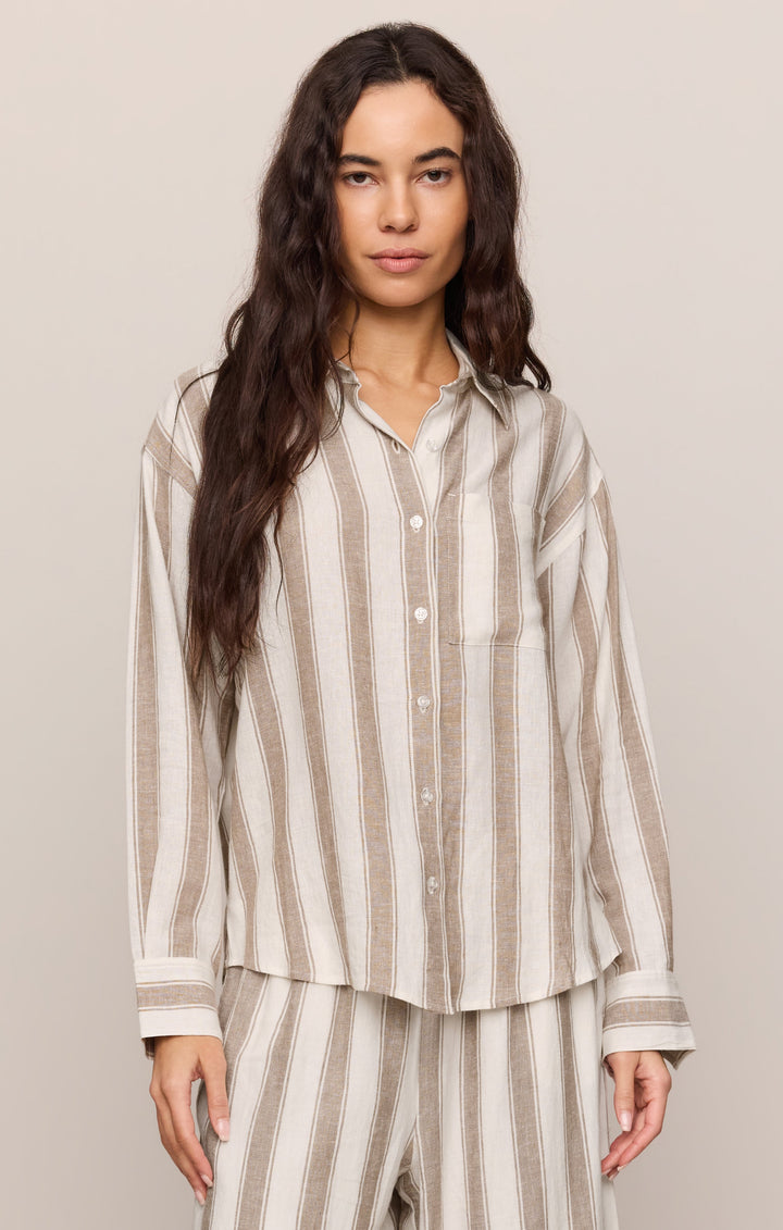Z SUPPLY The Perfect Linen Striped Shirt - More Colors Available-The Shop Laguna Beach