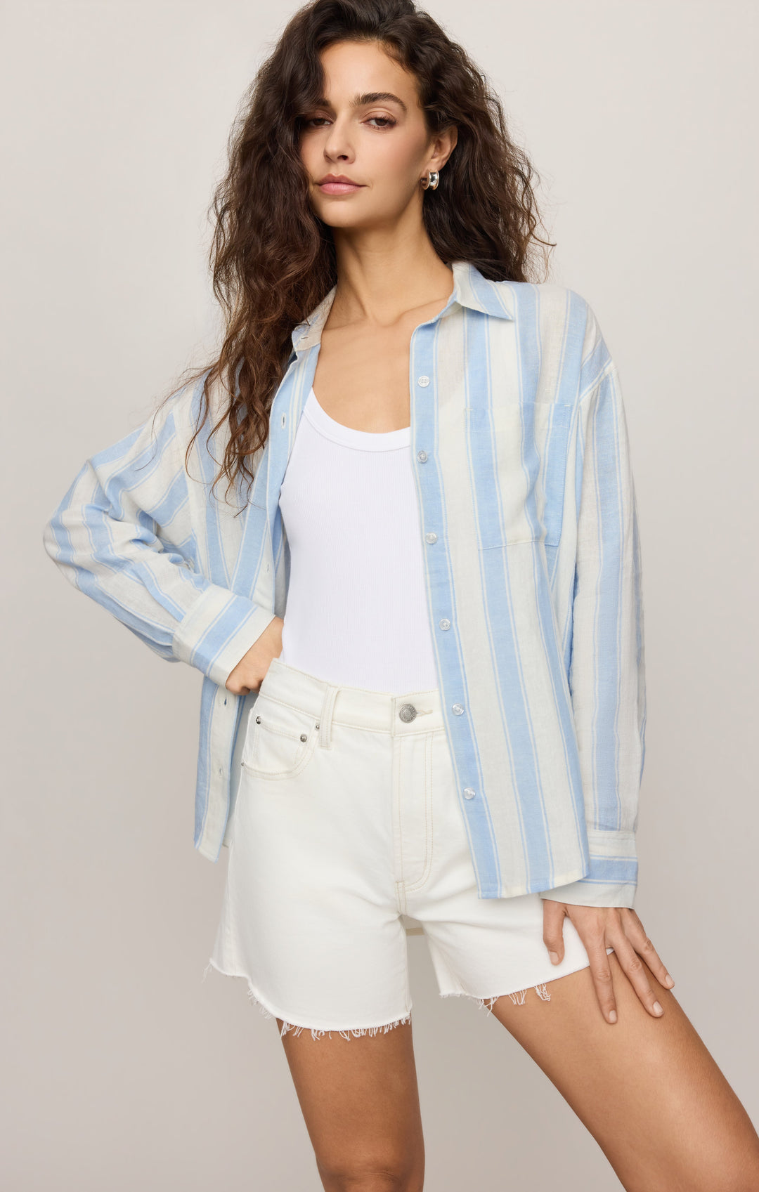 Z SUPPLY The Perfect Linen Striped Shirt