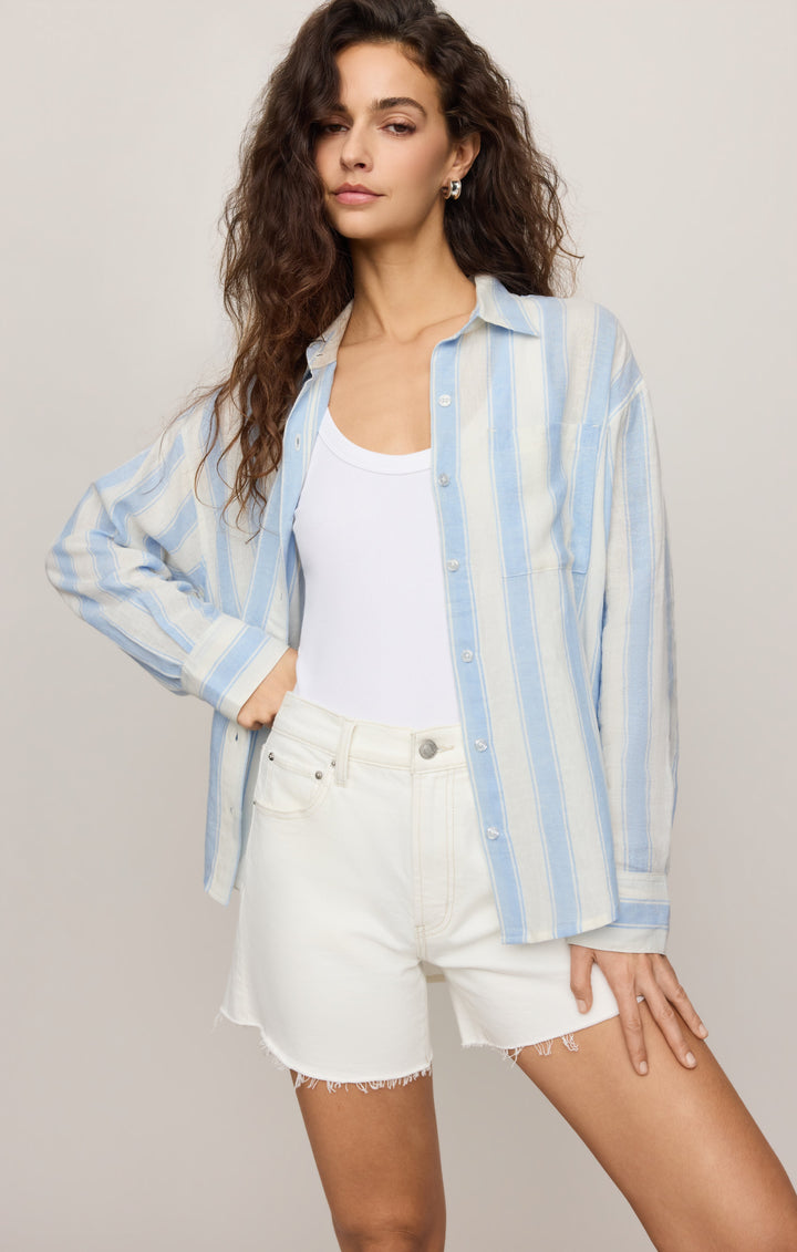 Z SUPPLY The Perfect Linen Striped Shirt