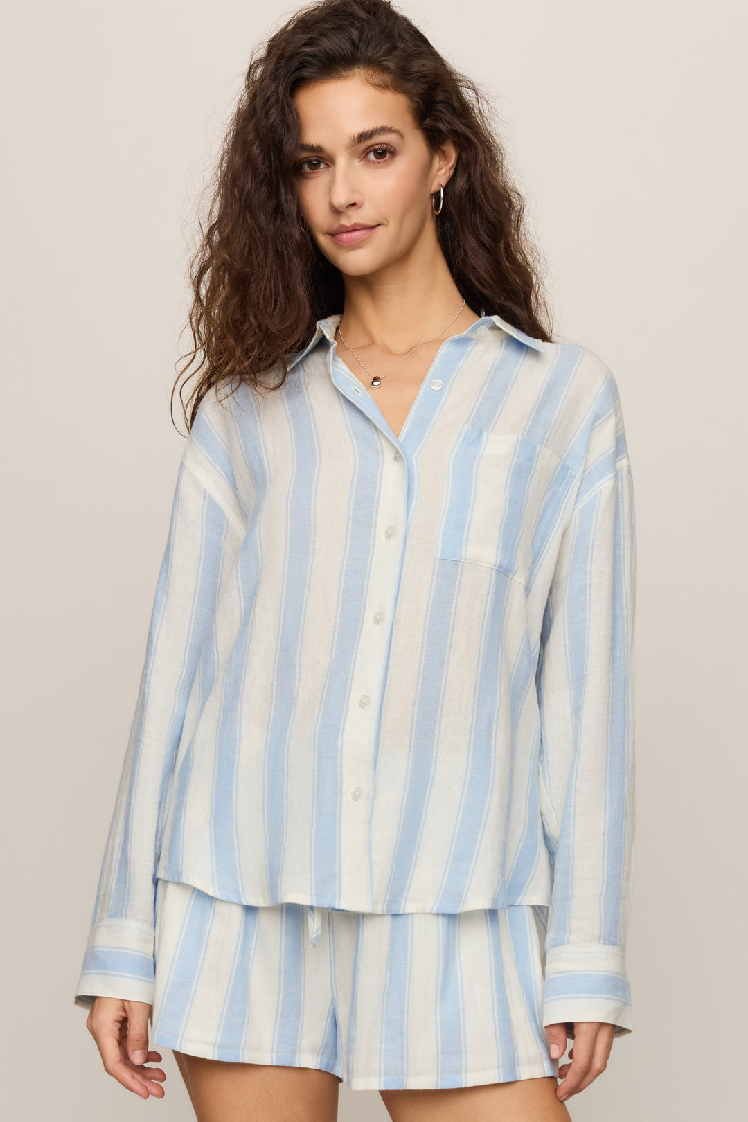 Z SUPPLY The Perfect Linen Striped Shirt