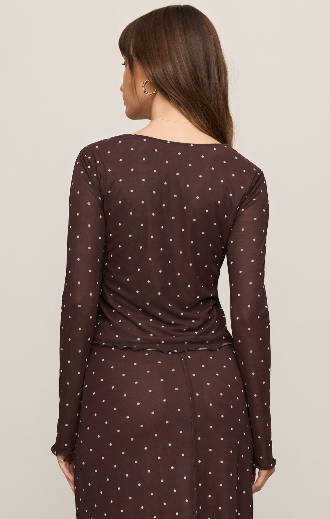 Z SUPPLY Amara Polka Dot Mesh Top