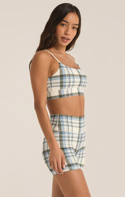 Z SUPPLY Daily Plaid Bike Short-The Shop Laguna Beach