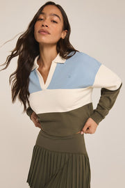 Z SUPPLY Player Collared Long Sleeve Top-The Shop Laguna Beach