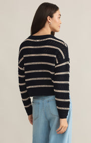 Z SUPPLY Estero Cropped Stripe Sweater-The Shop Laguna Beach