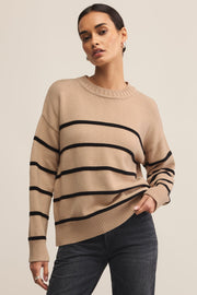 Z SUPPLY Boyfriend Striped Cotton Sweater-The Shop Laguna Beach