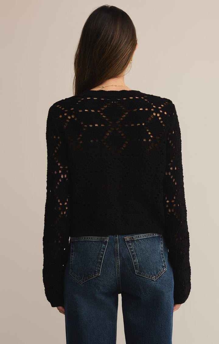 Z SUPPLY Rosalyn Diamond Cardigan Sweater - More Colors Available-The Shop Laguna Beach