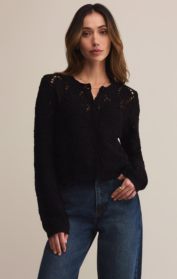 Z SUPPLY Rosalyn Diamond Cardigan Sweater - More Colors Available-The Shop Laguna Beach