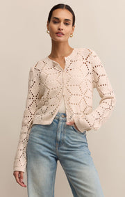 Z SUPPLY Rosalyn Diamond Cardigan Sweater-The Shop Laguna Beach