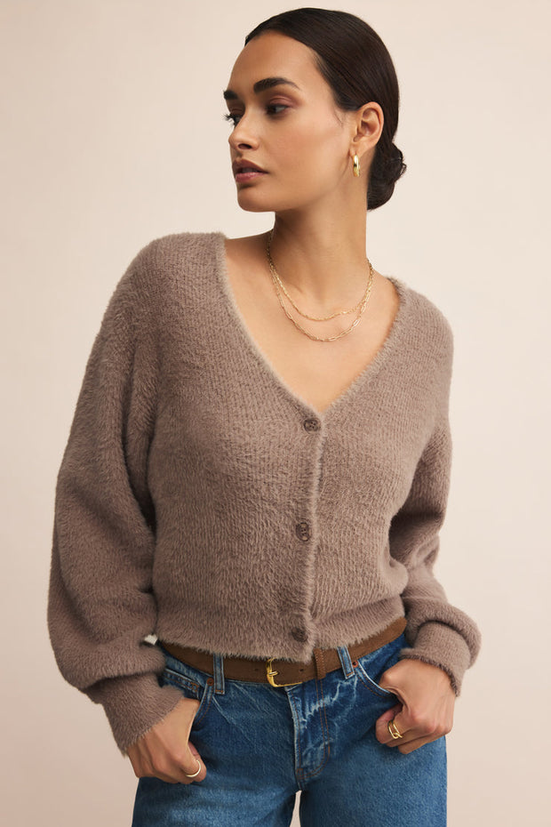 Z SUPPLY Sadira Fluffy Crop Cardigan-The Shop Laguna Beach
