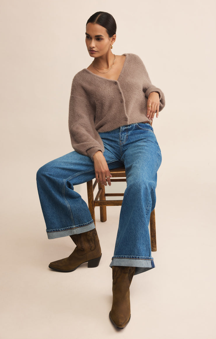 Z SUPPLY Sadira Fluffy Crop Cardigan-The Shop Laguna Beach