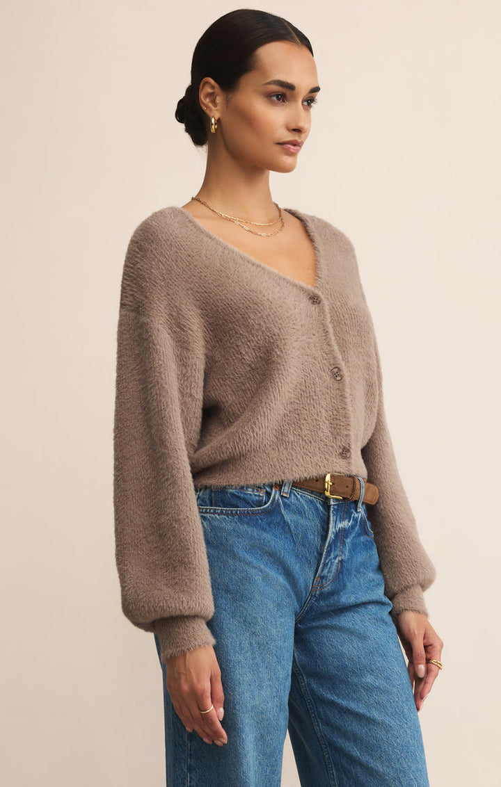 Z SUPPLY Sadira Fluffy Crop Cardigan-The Shop Laguna Beach