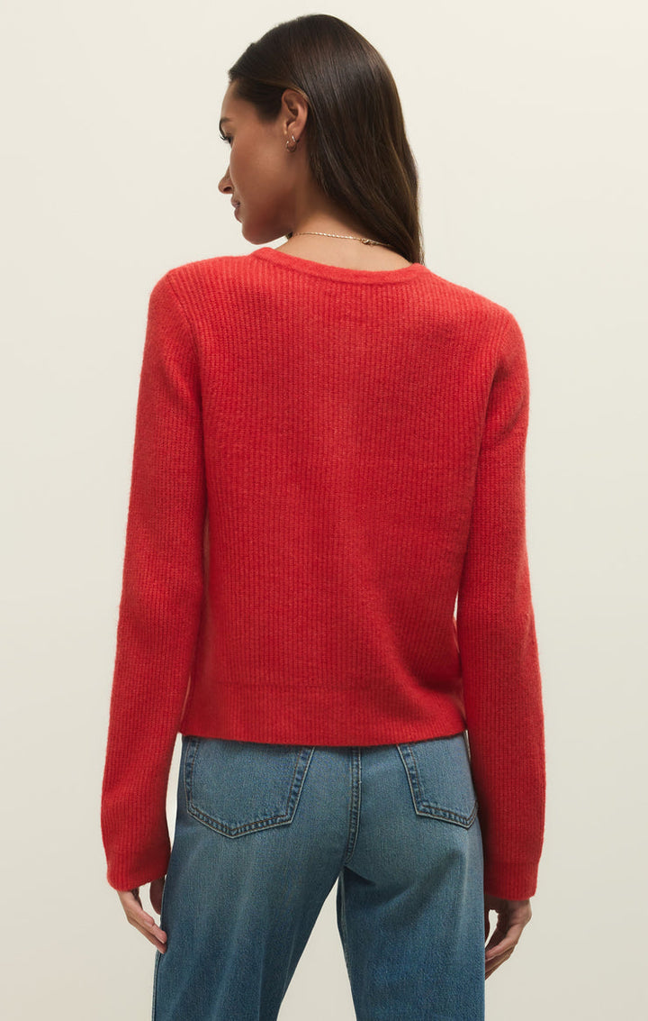 Z SUPPLY Medina Cozy Rib Cardigan - Red Lotus-The Shop Laguna Beach