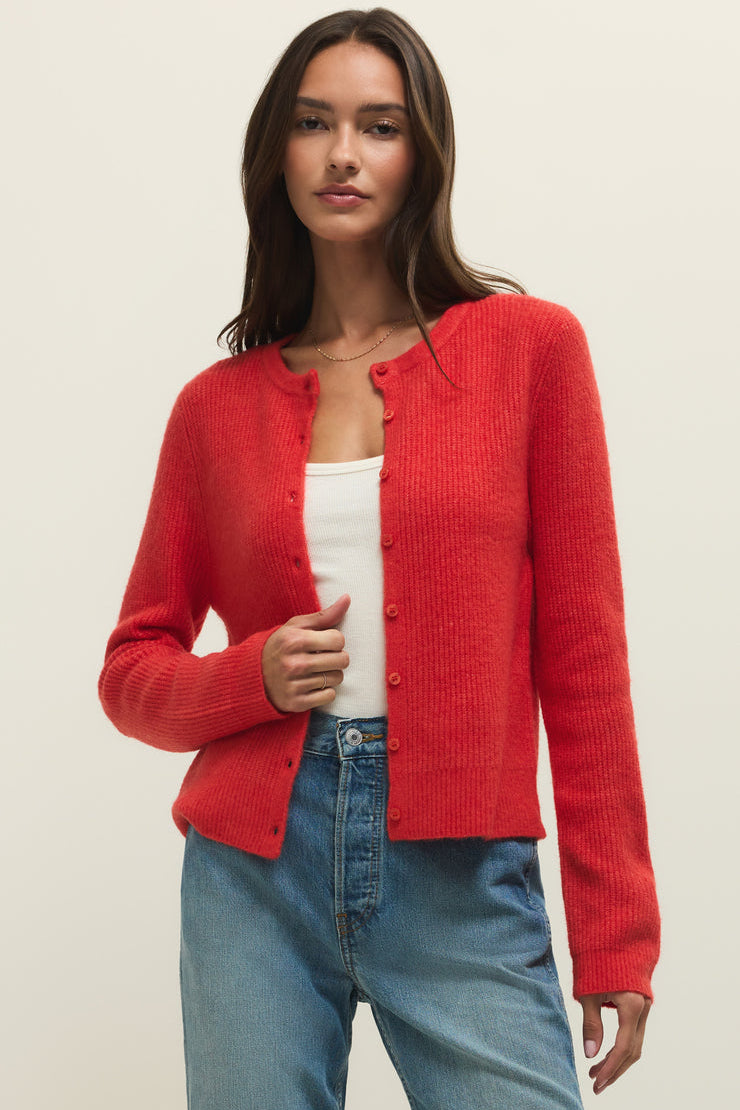 Z SUPPLY Medina Cozy Rib Cardigan - Red Lotus-The Shop Laguna Beach
