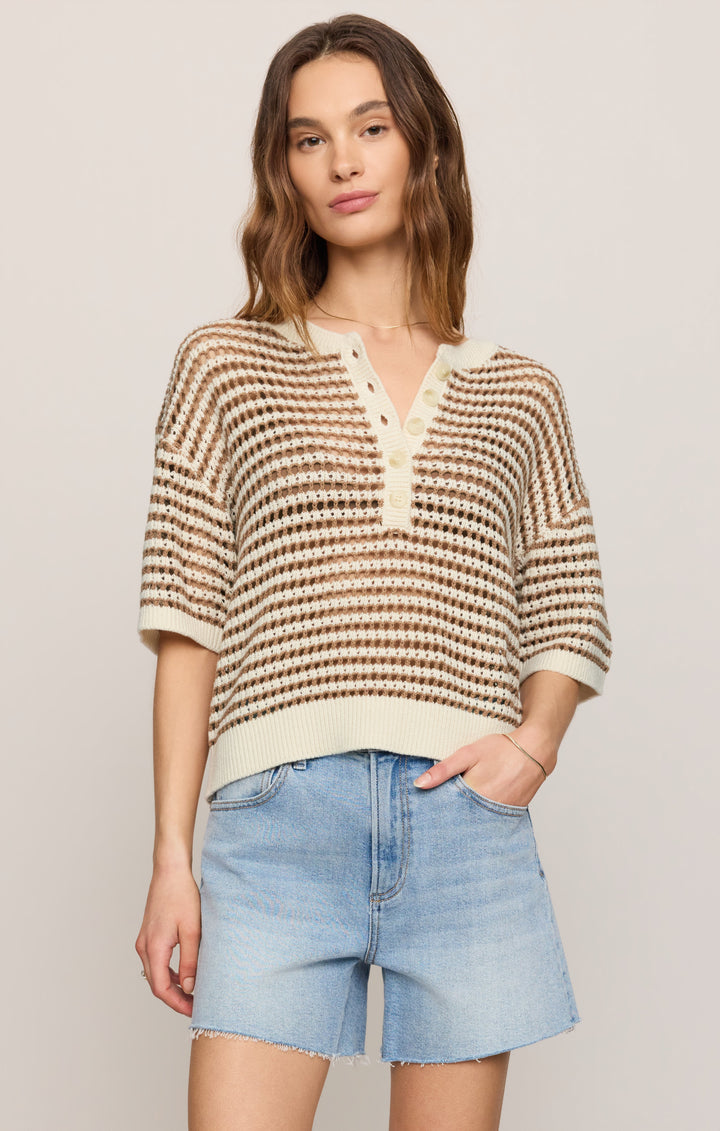 Z SUPPLY Kylo Stripe Crochet Sweater Top