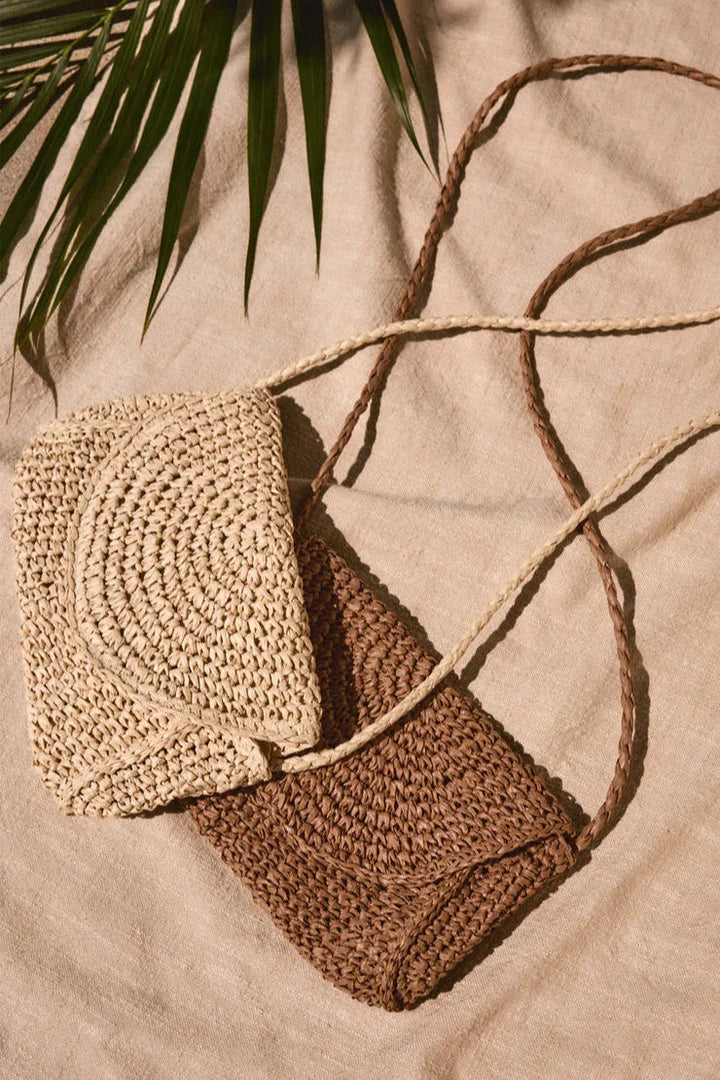Z SUPPLY Sand Dollar Mini Straw Purse - More Colors Available-The Shop Laguna Beach