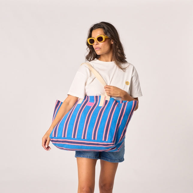 Jumbo Printed Organic Cotton Tote Bag - More Colors Available-The Shop Laguna Beach