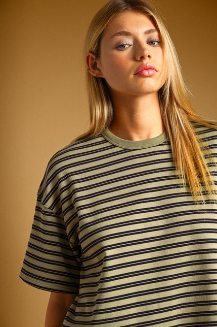 KEEN THE LABEL Christine Double-Striped Tee