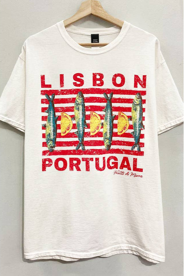 SWEET CLAIR Lisbon Portugal Fish Tee-The Shop Laguna Beach