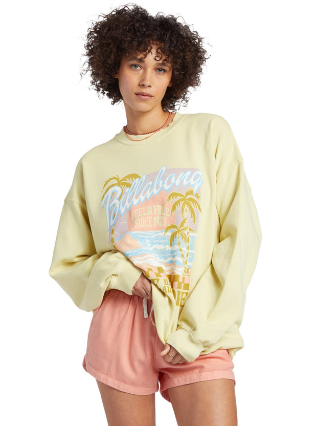 BILLABONG Ride In Oversized Crew Pullover Sweatshirt - More Colors Available-The Shop Laguna Beach