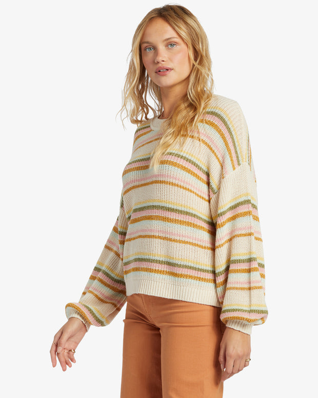 BILLABONG Sheer Love Stripe Sweater-The Shop Laguna Beach