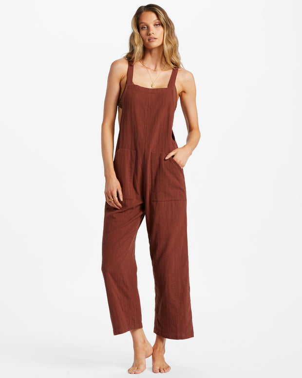 BILLABONG Pacific Time Cotton Overall Jumpsuit - More Colors Available-The Shop Laguna Beach