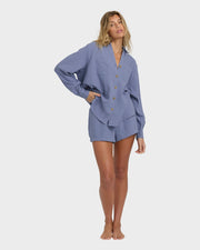 BILLABONG Sweet Swell Buttoned Gauze Shirt - More Colors Available-The Shop Laguna Beach