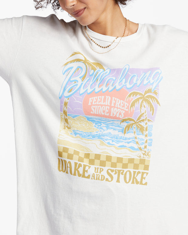 BILLABONG WAKE UP AND STOKE TEE SHIRT-The Shop Laguna Beach