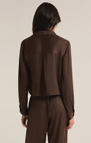 Z SUPPLY Sante Long Sleeve Silky Shirt-The Shop Laguna Beach