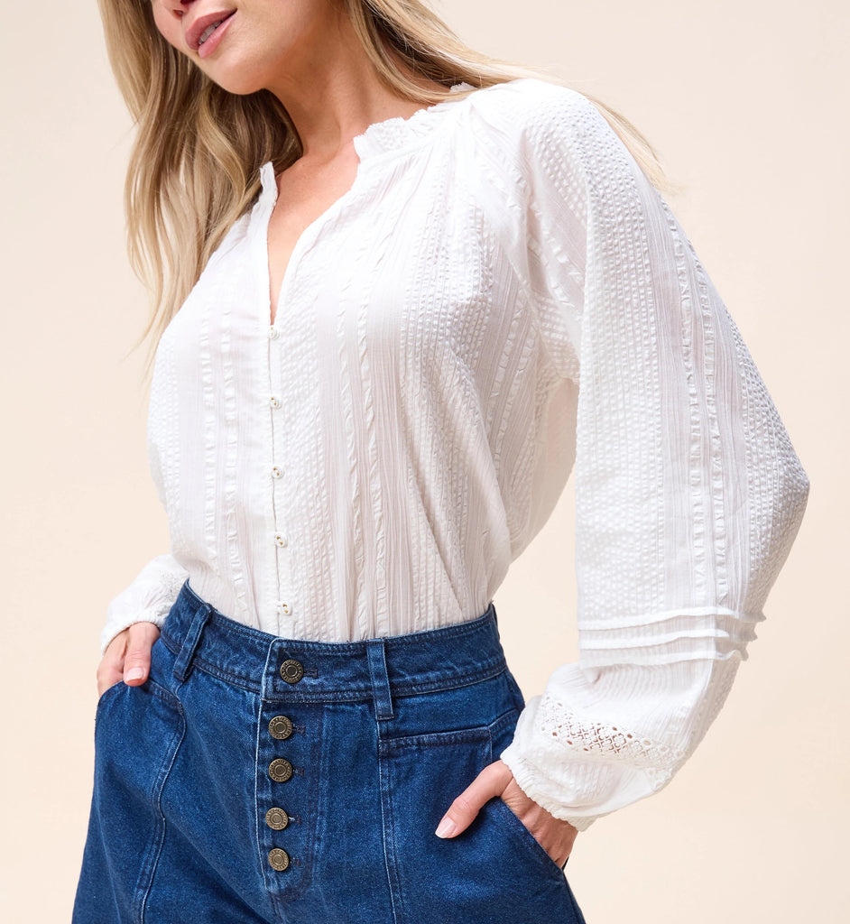 CLEOBELLA Alicia Long Sleeve Cotton Blouse