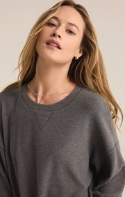 Z SUPPLY Sleep Tight Rib Crew Sweatshirt-The Shop Laguna Beach