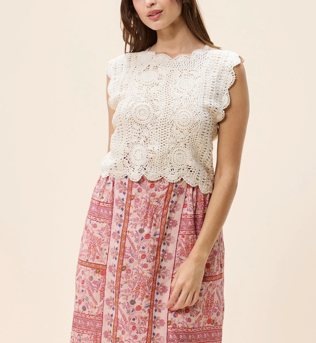 CLEOBELLA Astra Crochet Crop Top