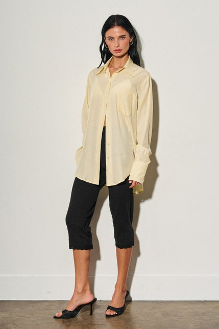 KEEN THE LABEL Isabelli Long Sleeve Silky Buttoned Shirt