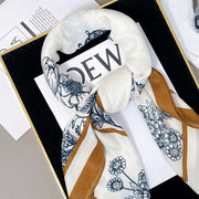 ACCITY Silk Floral Square Scarf - More Colors Available