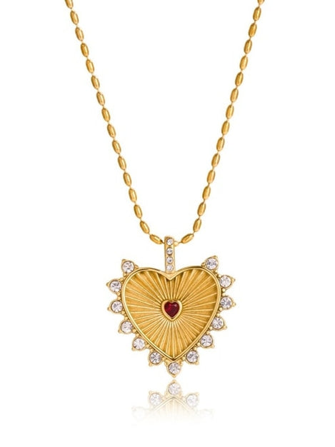 HOOP LA Heart of Your Heart Pendant Necklace-The Shop Laguna Beach