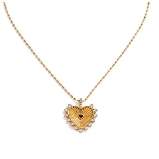 HOOP LA Heart of Your Heart Pendant Necklace-The Shop Laguna Beach