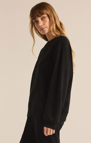 Z SUPPLY Boyfriend Crew Fleece Pullover-The Shop Laguna Beach