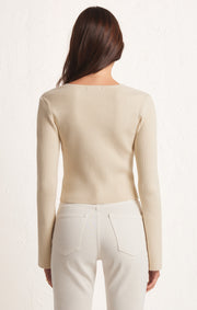 Z SUPPLY Ines Square-Neck Sweater Top-The Shop Laguna Beach