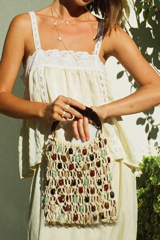 DIPPED SHOP Woven Beaded Bag