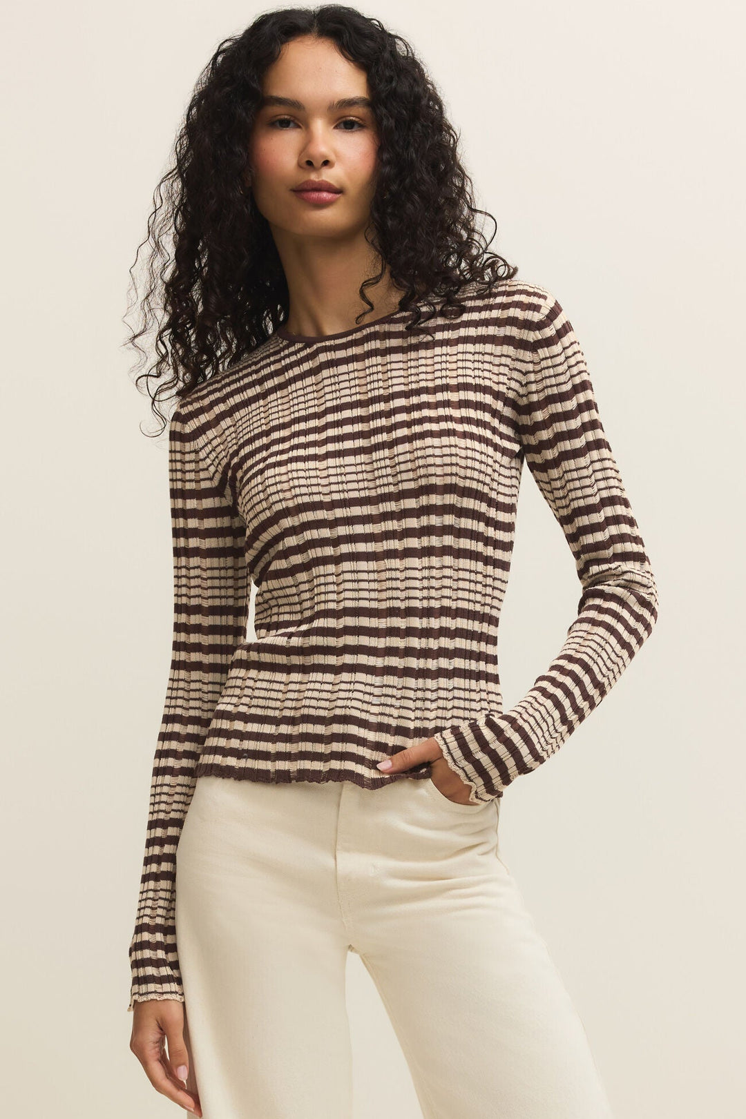 Z SUPPLY Ronnie Striped Thin Sweater-The Shop Laguna Beach