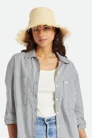 BRIXTON Alice Packable Straw Bucket Hat-The Shop Laguna Beach