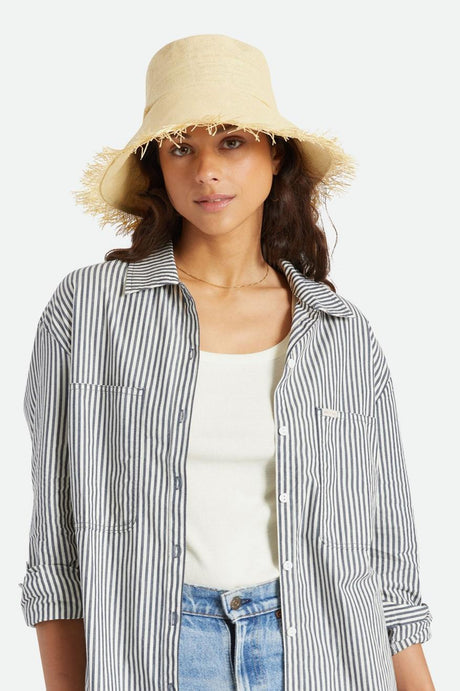 BRIXTON Alice Packable Straw Bucket Hat-The Shop Laguna Beach