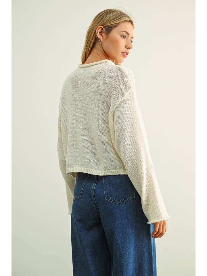 KEEN THE LABEL Hadley Rolled-Edge Cardigan - More Colors Available-The Shop Laguna Beach