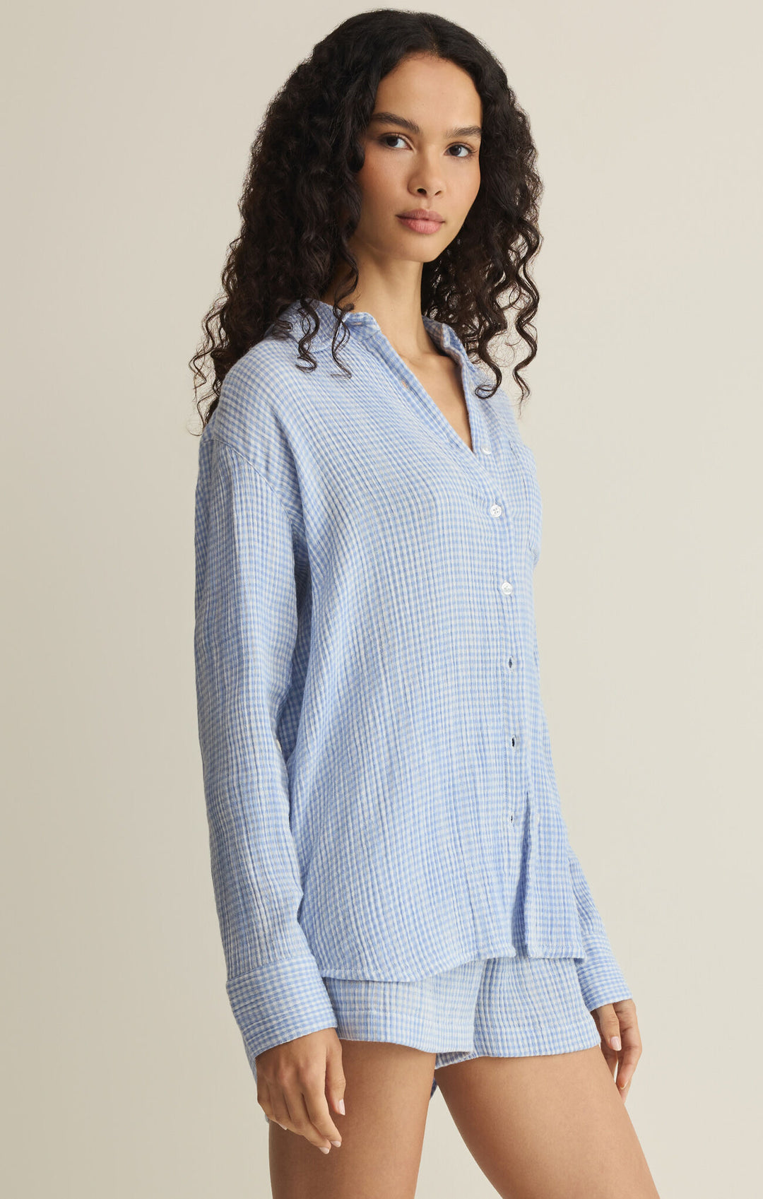 Z SUPPLY Classic Gingham Buttoned Shirt-The Shop Laguna Beach