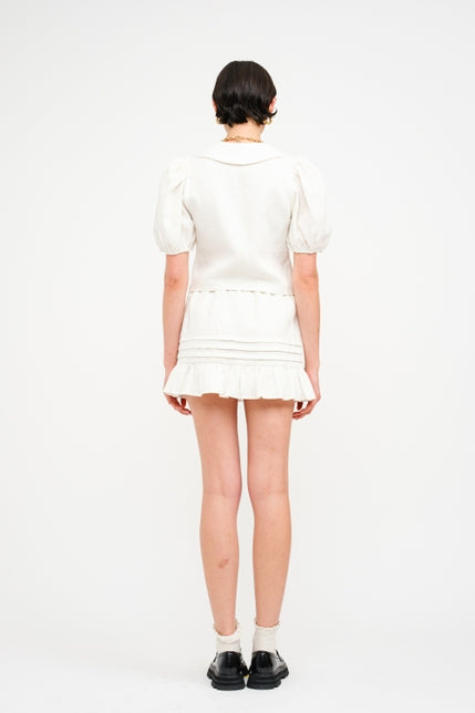 KEEN THE LABEL Lois Linen Tie-Front Top