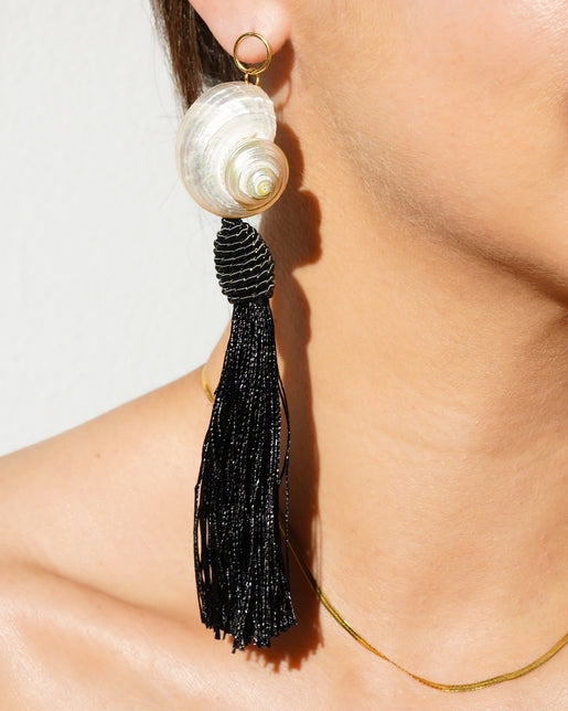 KOZAKH Costa Tassel Earrings - Gold-The Shop Laguna Beach